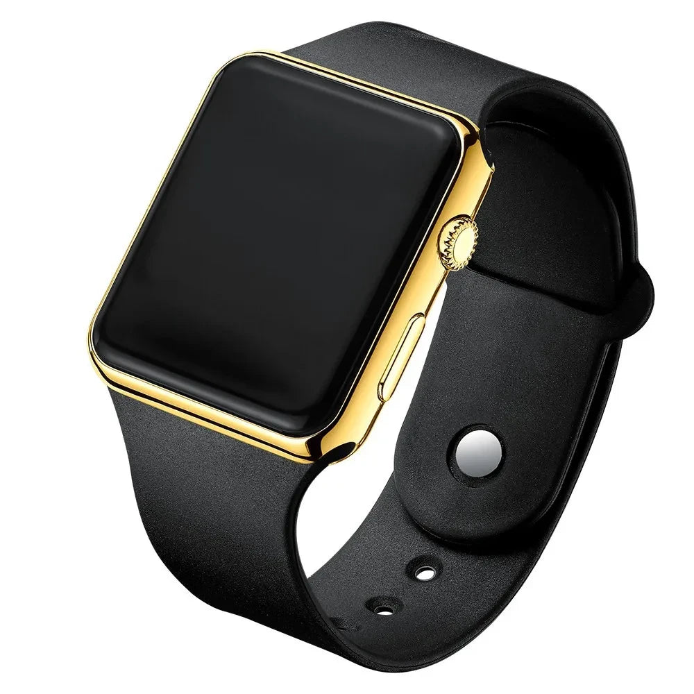 Black Silicone LED Watch