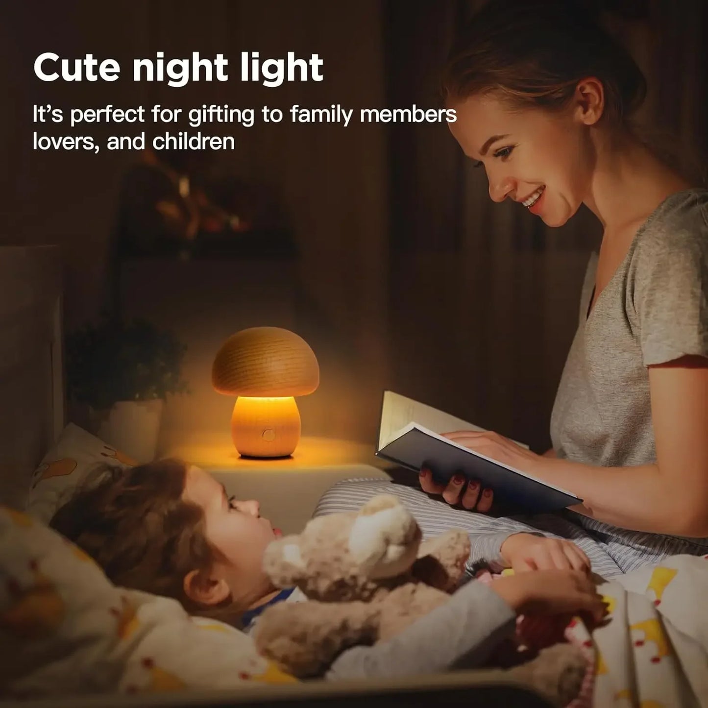 Cozy Mushroom Rechargeable Night Lamp