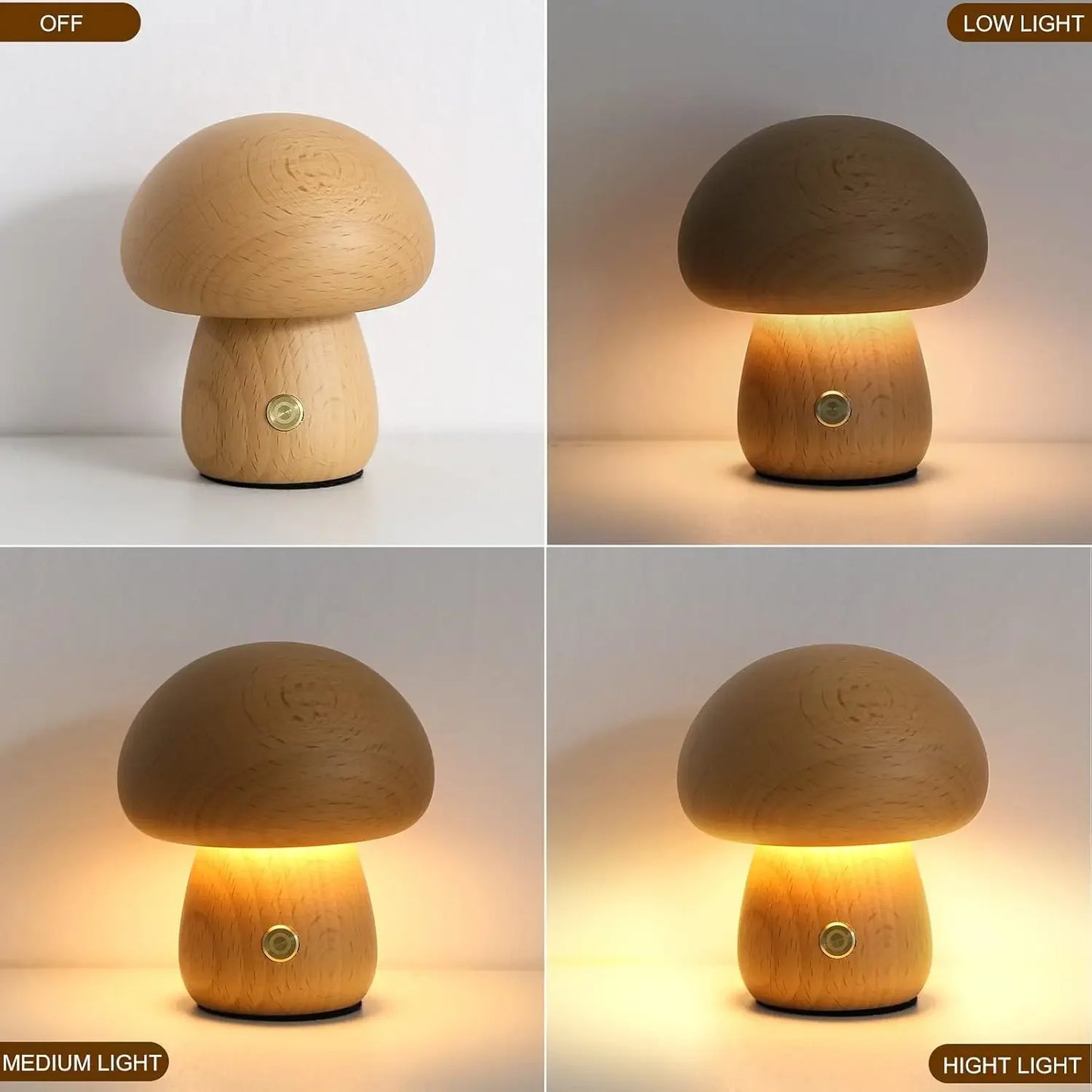 Cozy Mushroom Rechargeable Night Lamp