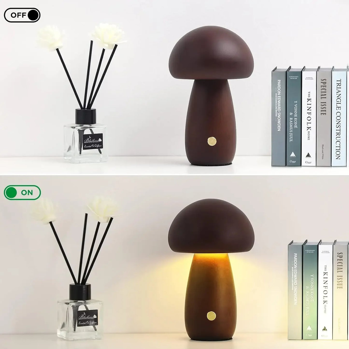 Cozy Mushroom Rechargeable Night Lamp